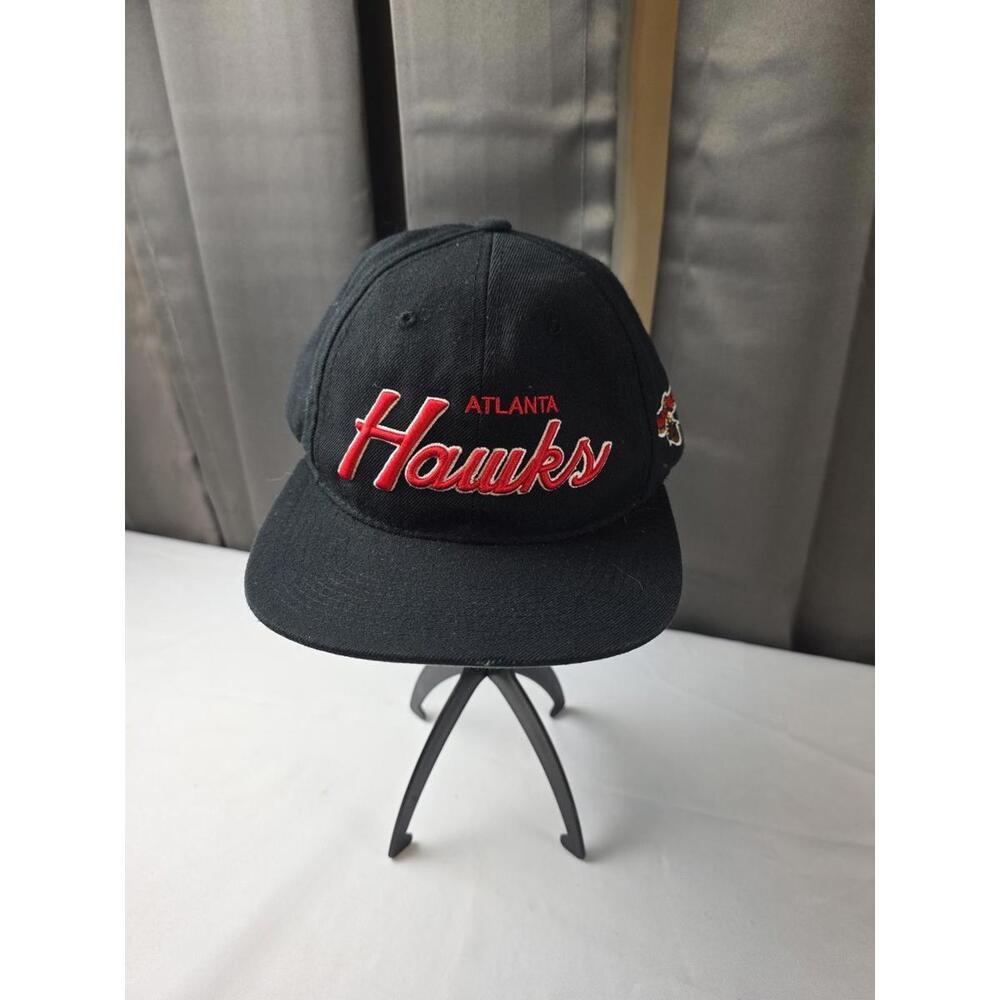 Mitchell & Ness Atlanta Hawks NBA Ball Cap Snapback Wool Blend Basketball EUC‎